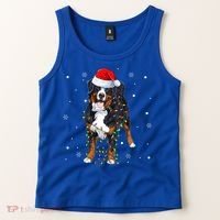 Santa Bernese Mountain Dog Xmas Tree Light Merry Christmas Great Gift Tank Top thumb 2