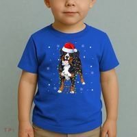 Santa Bernese Mountain Dog Xmas Tree Light Merry Christmas Great Gift Toddler T-Shirt thumb 2