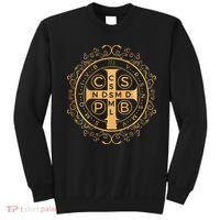 Saint Benedict Medal Catholic Print Sweatshirt thumb 0