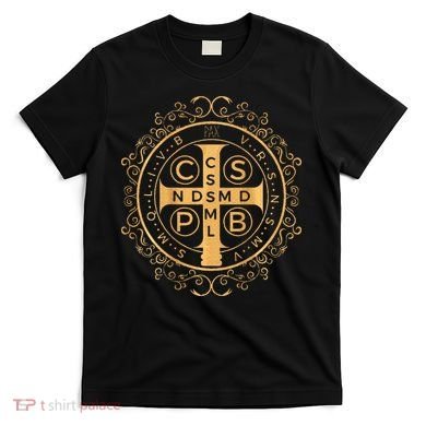 Saint Benedict Medal Catholic Print T-Shirt
