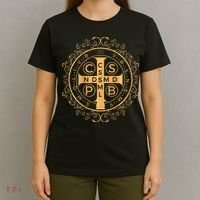 Saint Benedict Medal Catholic Print T-Shirt thumb 4