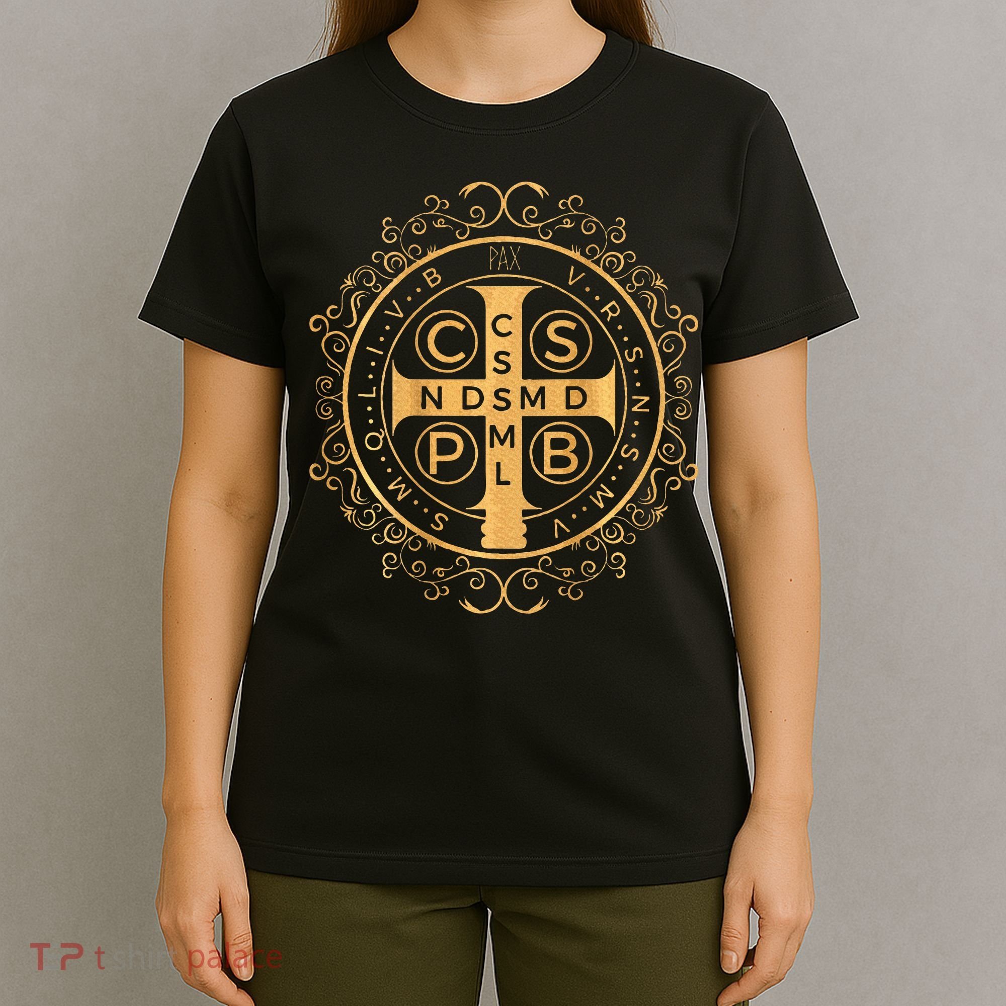 Saint Benedict Medal Catholic Print T-Shirt
