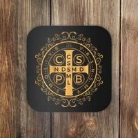 Saint Benedict Medal Catholic Print Coaster thumb 0