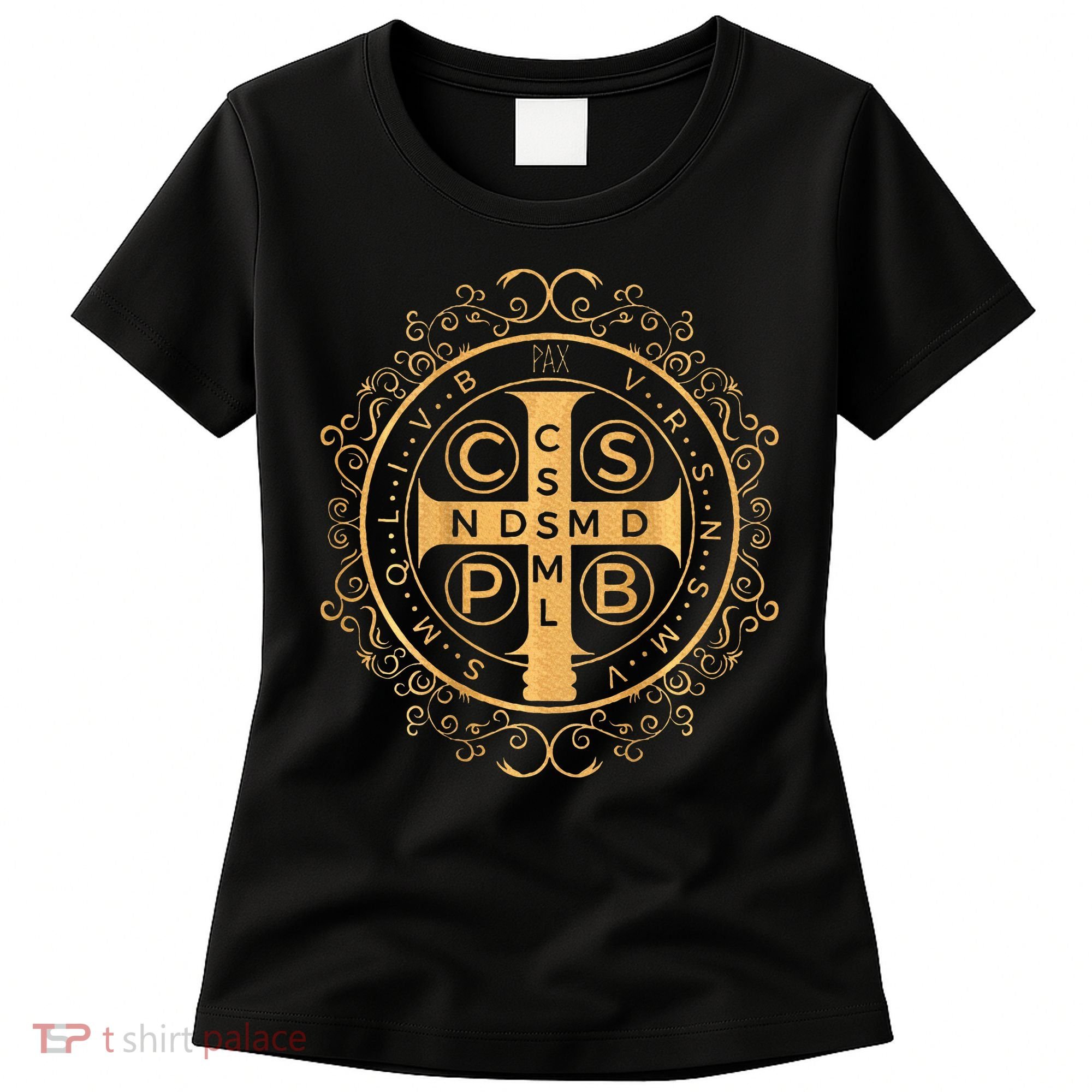 Saint Benedict Medal Catholic Print Women's T-Shirt