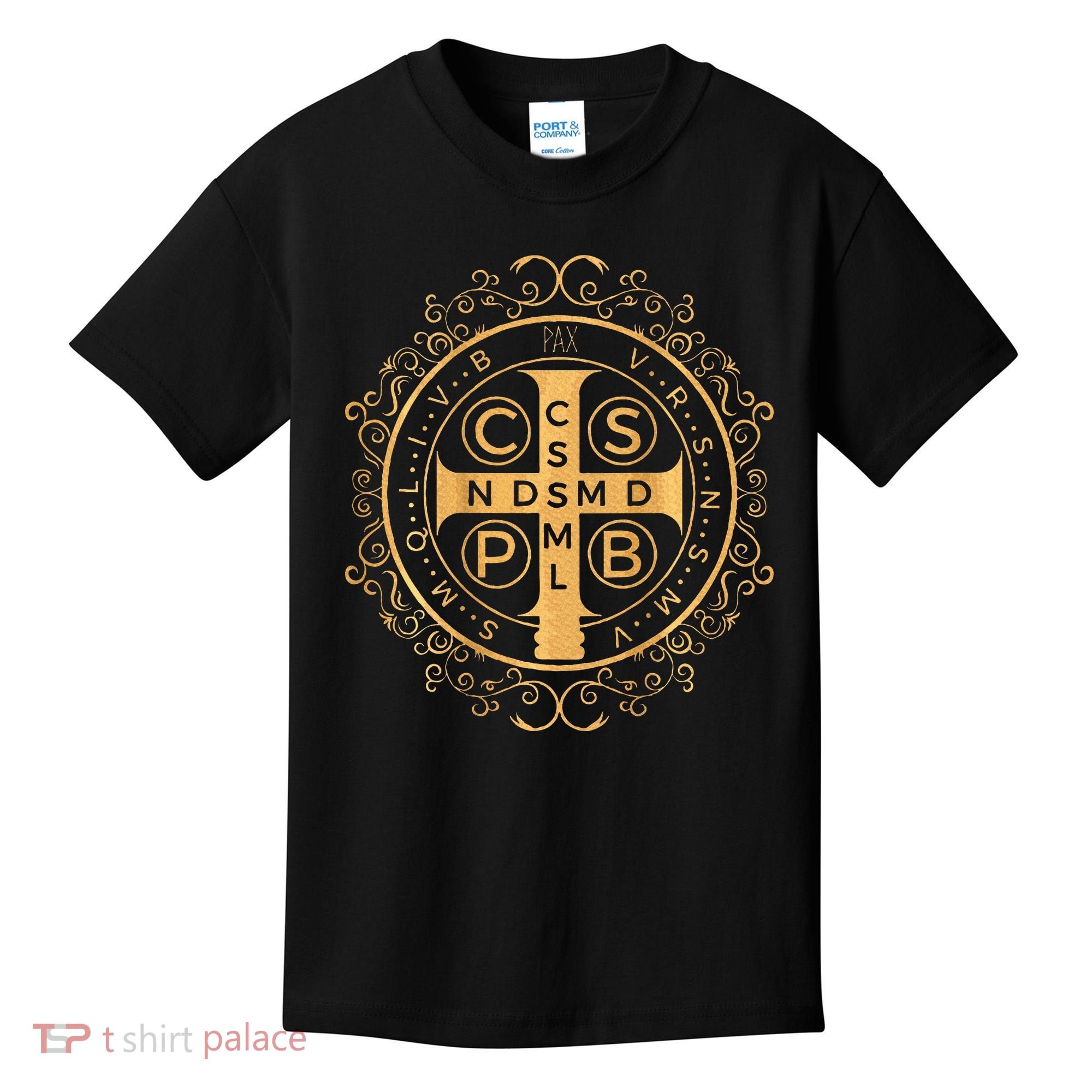 Saint Benedict Medal Catholic Print Kids T-Shirt