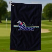South Beach Miami Florida State Golf Towel thumb 1