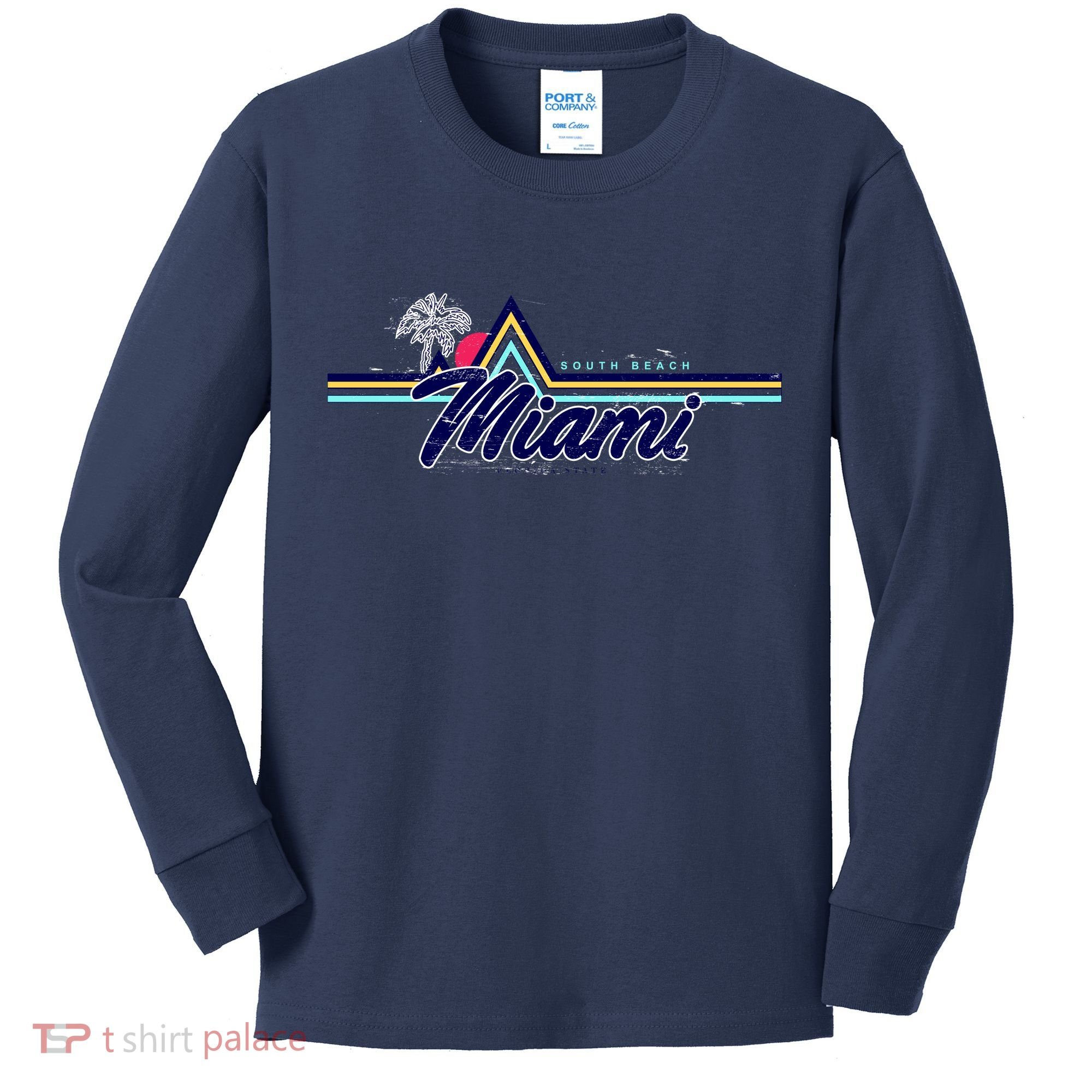 South Beach Miami Florida State Kids Long Sleeve Shirt
