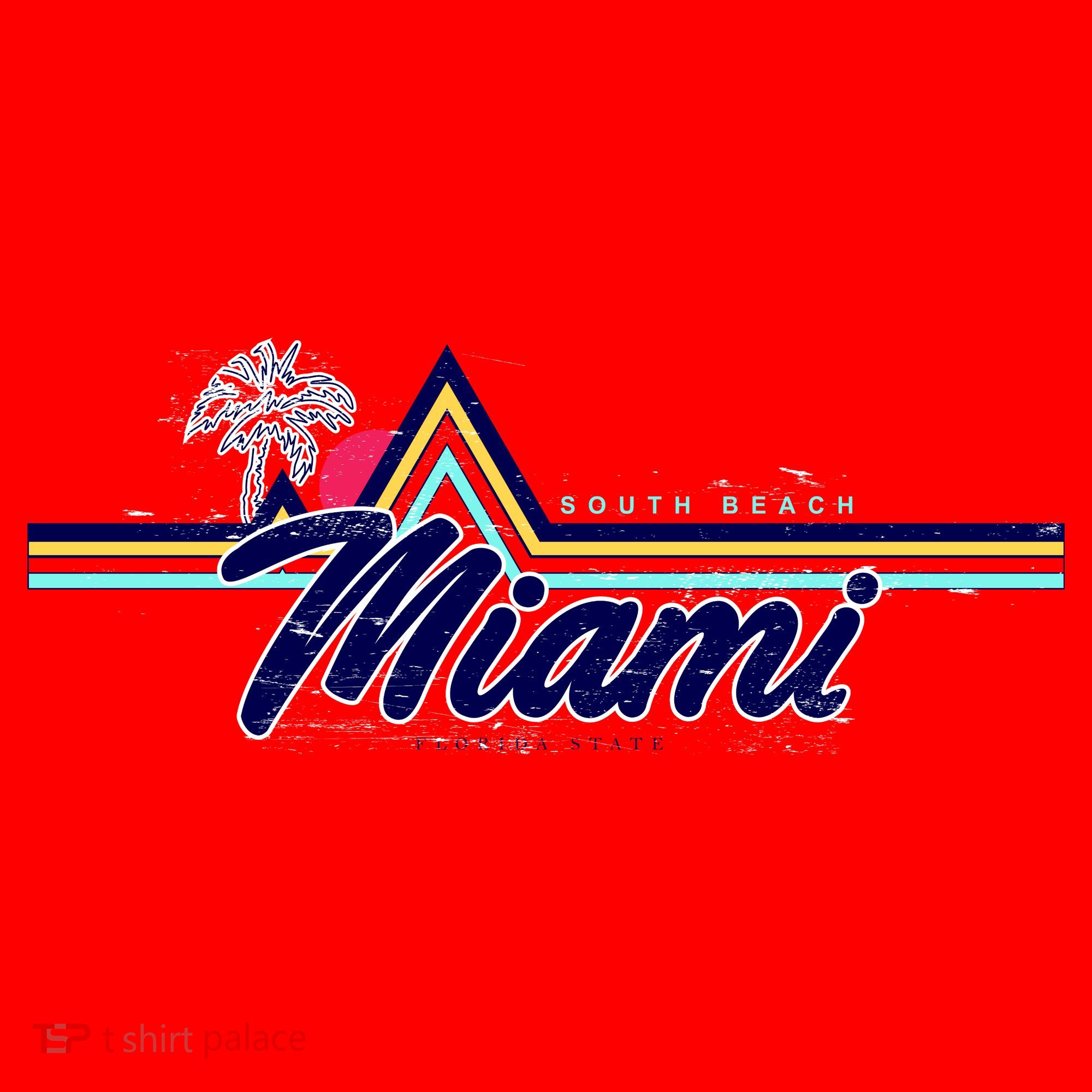South Beach Miami Florida State Santa Hat