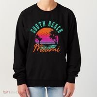 South Beach Miami Retro Florida Usa Souvenir Gift Women's Sweatshirt thumb 0