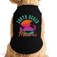 South Beach Miami Retro Florida Usa Souvenir Gift Doggie Tank thumb 0