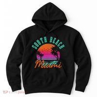South Beach Miami Retro Florida Usa Souvenir Gift Hoodie thumb 0