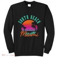 South Beach Miami Retro Florida Usa Souvenir Gift Sweatshirt thumb 0