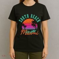 South Beach Miami Retro Florida Usa Souvenir Gift T-Shirt thumb 4