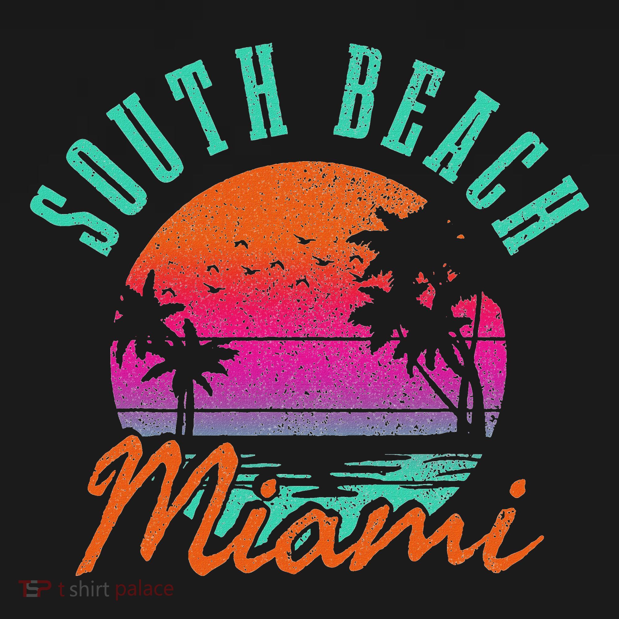 South Beach Miami Retro Florida Usa Souvenir Gift Women's Hoodie
