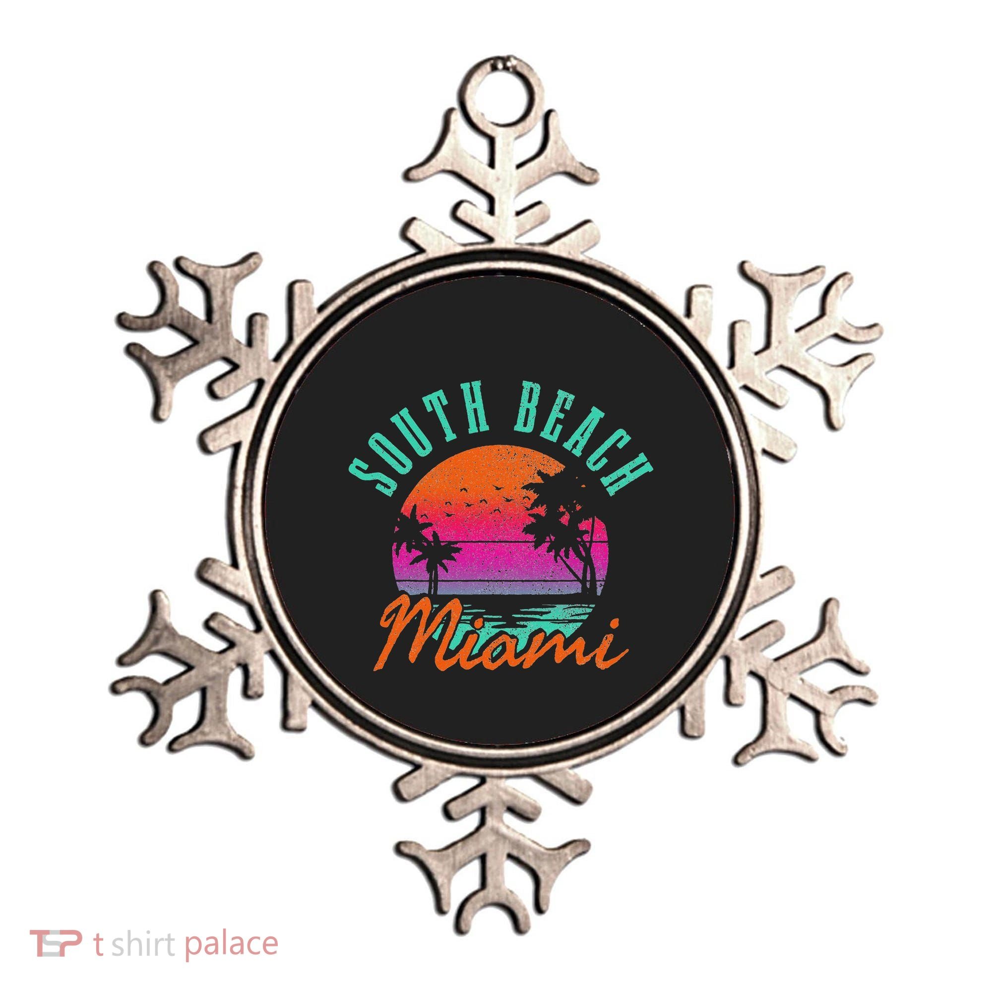 South Beach Miami Retro Florida Usa Souvenir Gift Ornament