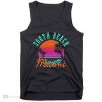 South Beach Miami Retro Florida Usa Souvenir Gift Tank Top thumb 0