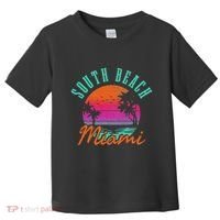 South Beach Miami Retro Florida Usa Souvenir Gift Toddler T-Shirt thumb 0