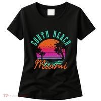 South Beach Miami Retro Florida Usa Souvenir Gift Women's T-Shirt thumb 0