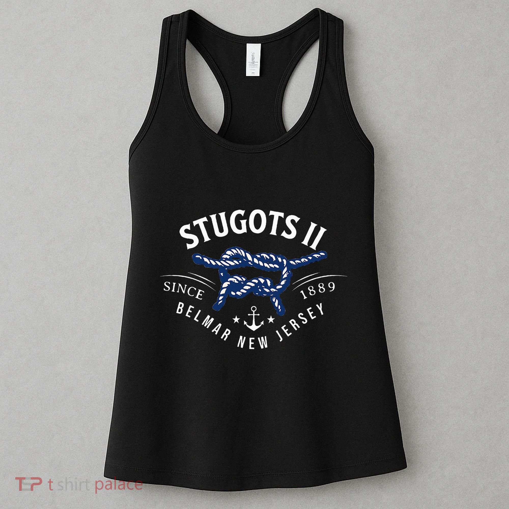 Stugots Belmar Nj Rope Retro Sarcastic Funny Boating Women's Tank Top