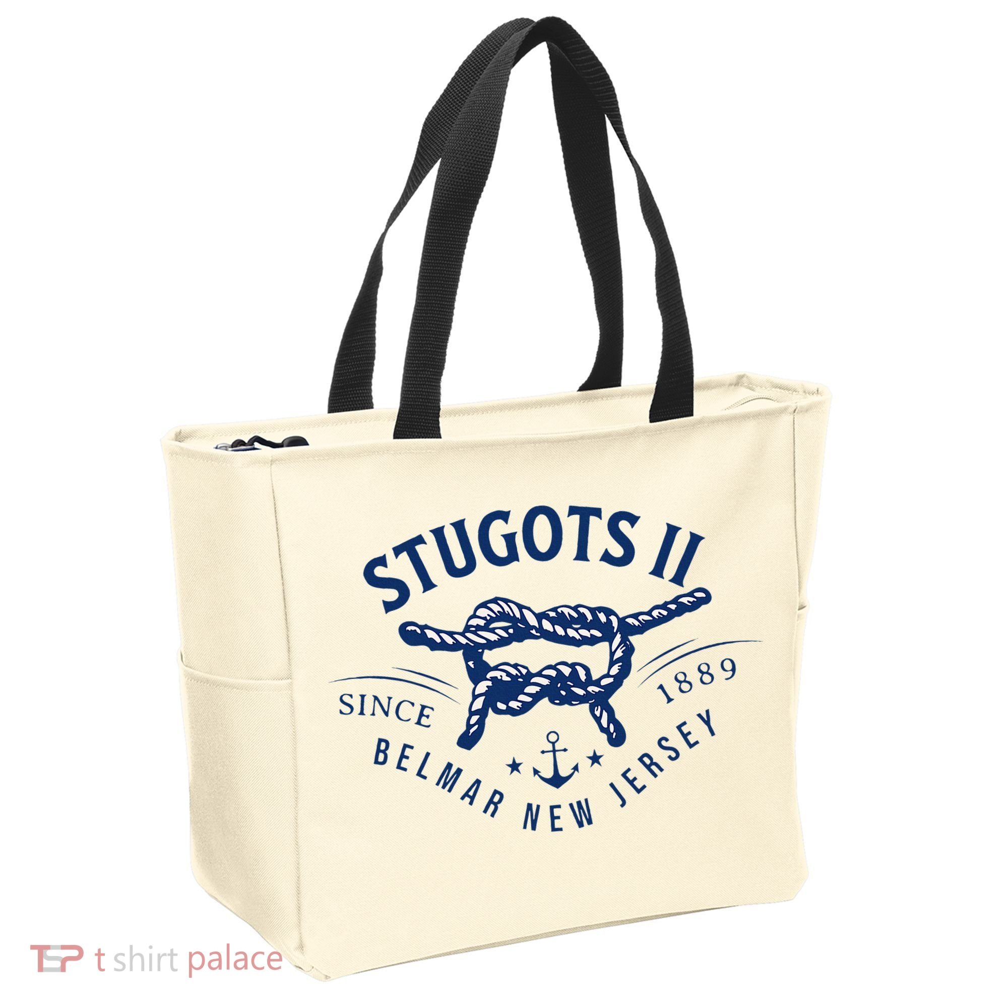 Stugots Belmar Nj Rope Retro Sarcastic Funny Boating Tote Bag