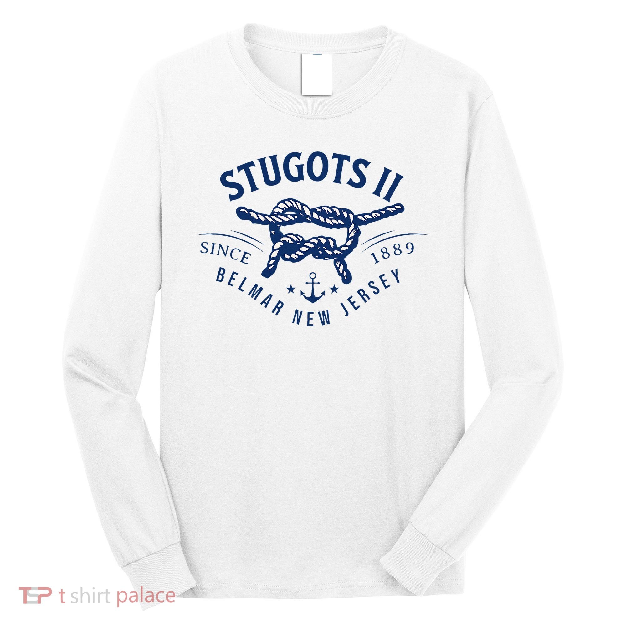 Stugots Belmar Nj Rope Retro Sarcastic Funny Boating Long Sleeve Shirt