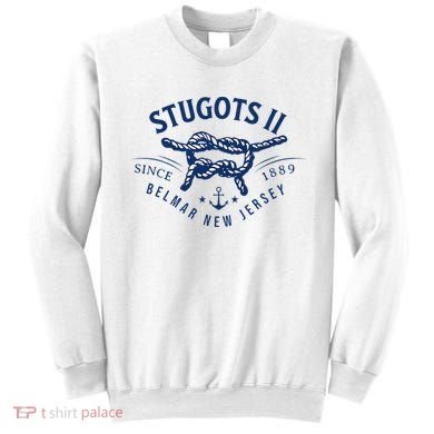 Stugots Belmar Nj Rope Retro Sarcastic Funny Boating Sweatshirt