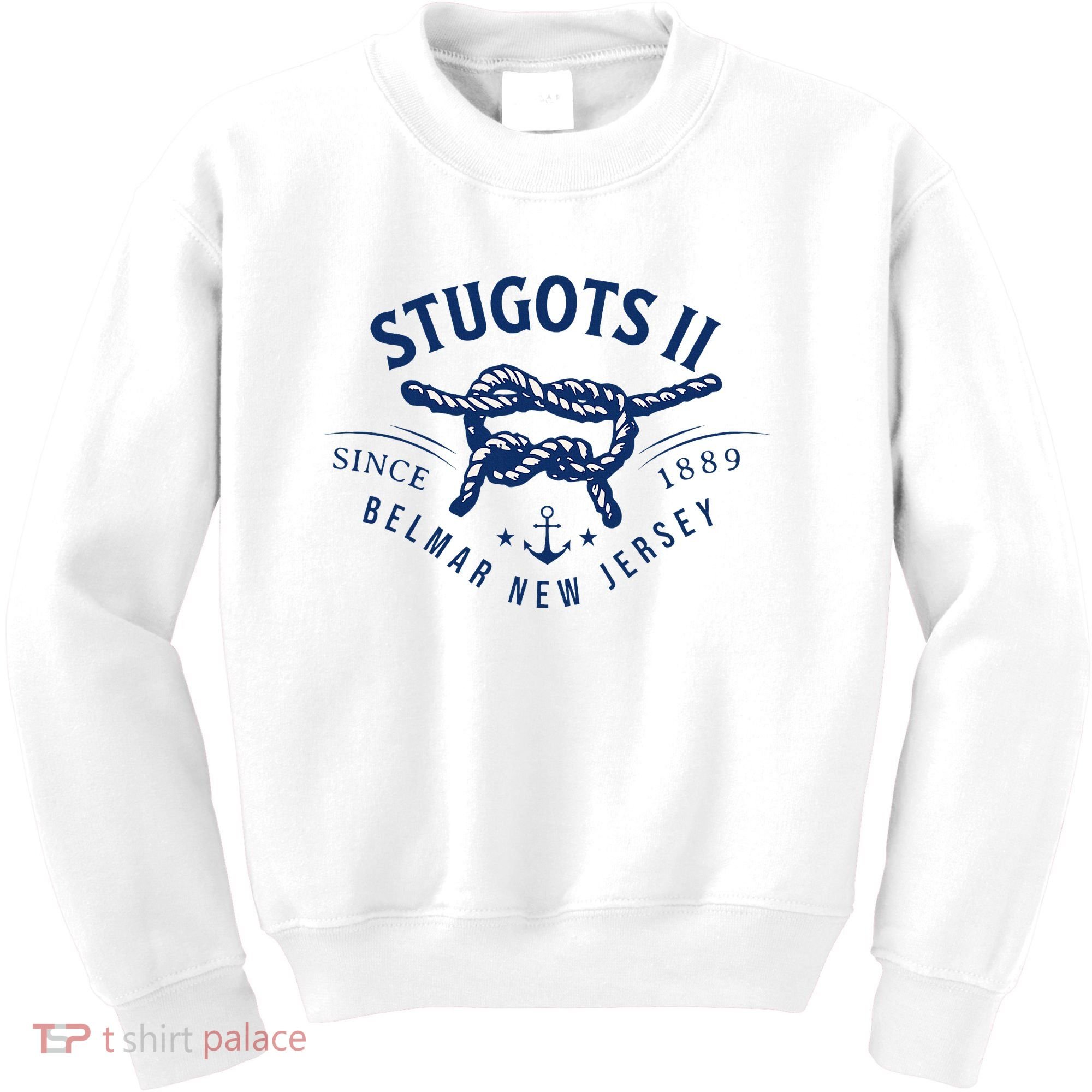Stugots Belmar Nj Rope Retro Sarcastic Funny Boating Kids Sweatshirt