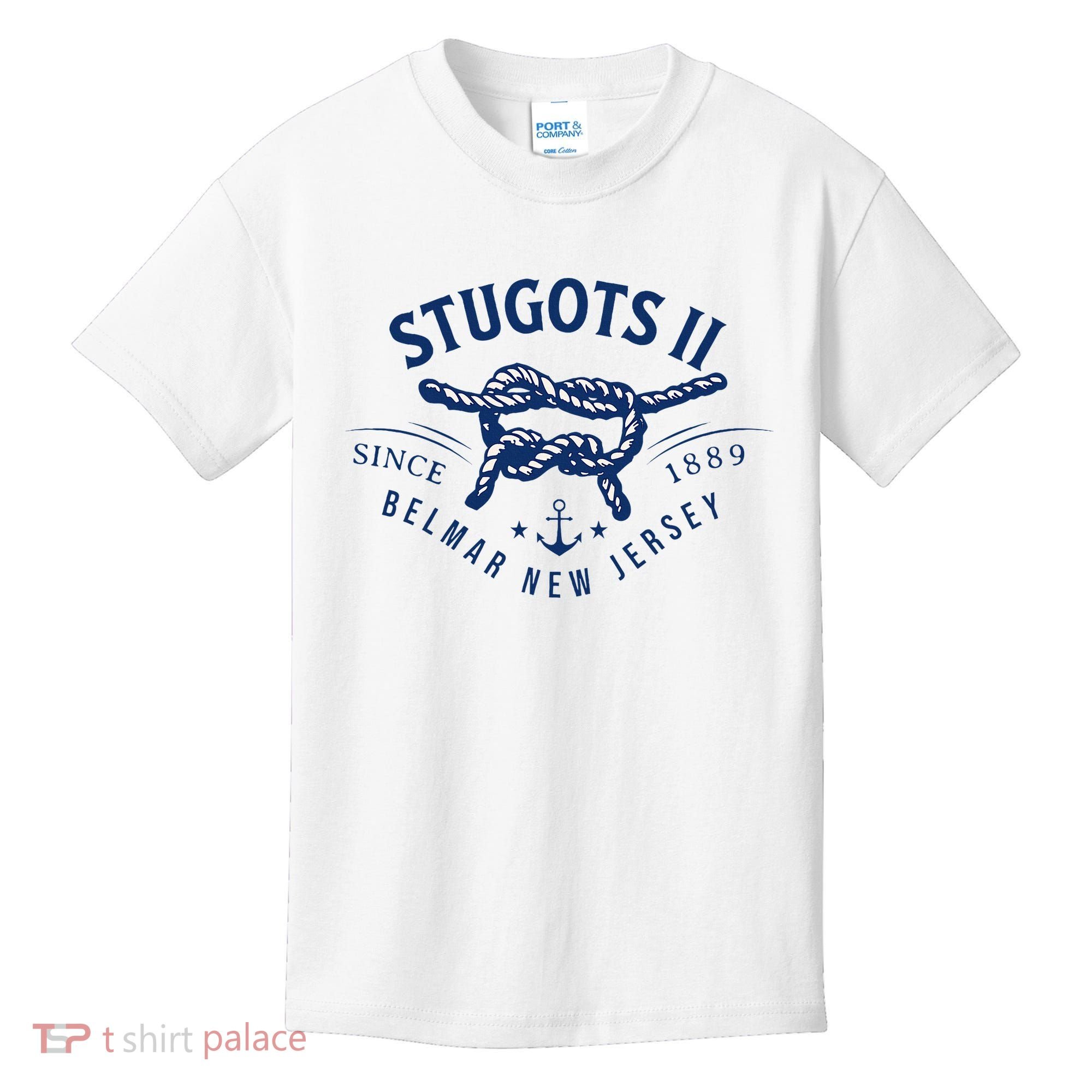 Stugots Belmar Nj Rope Retro Sarcastic Funny Boating Kids T-Shirt