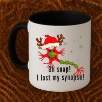Science Brain Neuron Christmas Neurology Science Teacher Coffee Mug thumb 2