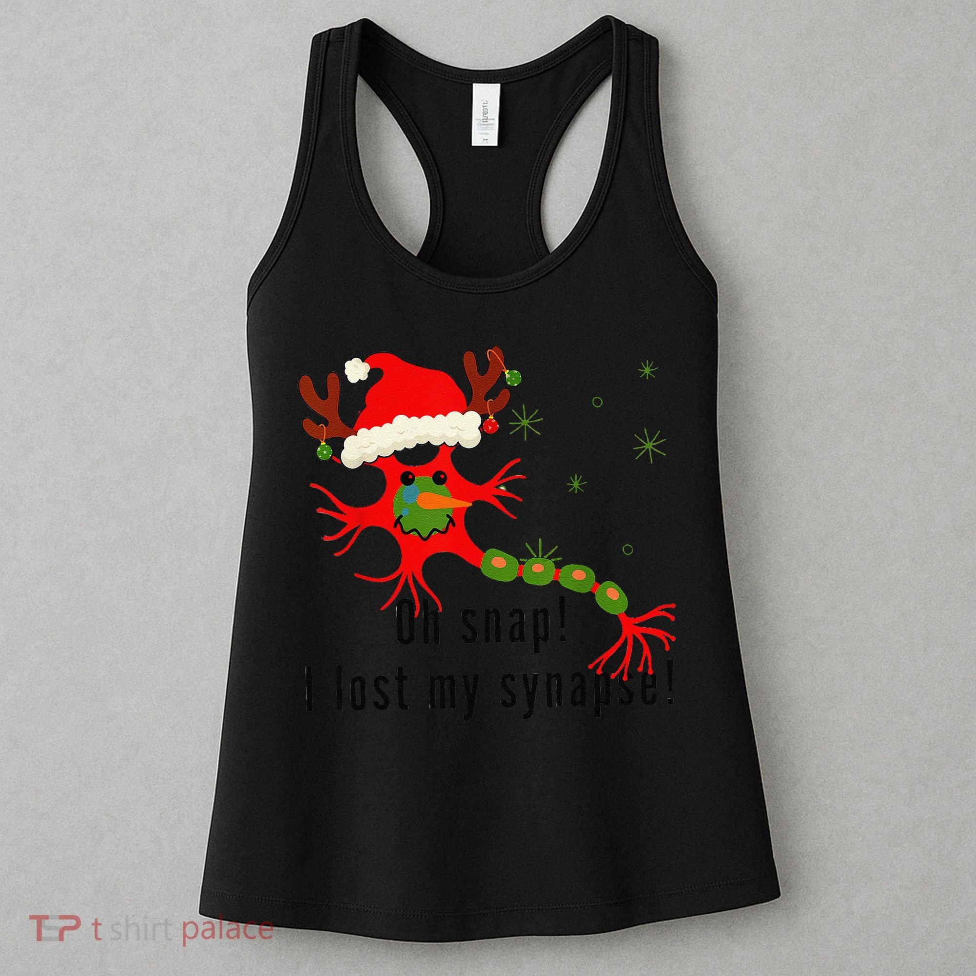Science Brain Neuron Christmas Neurology Science Teacher Women's Tank Top