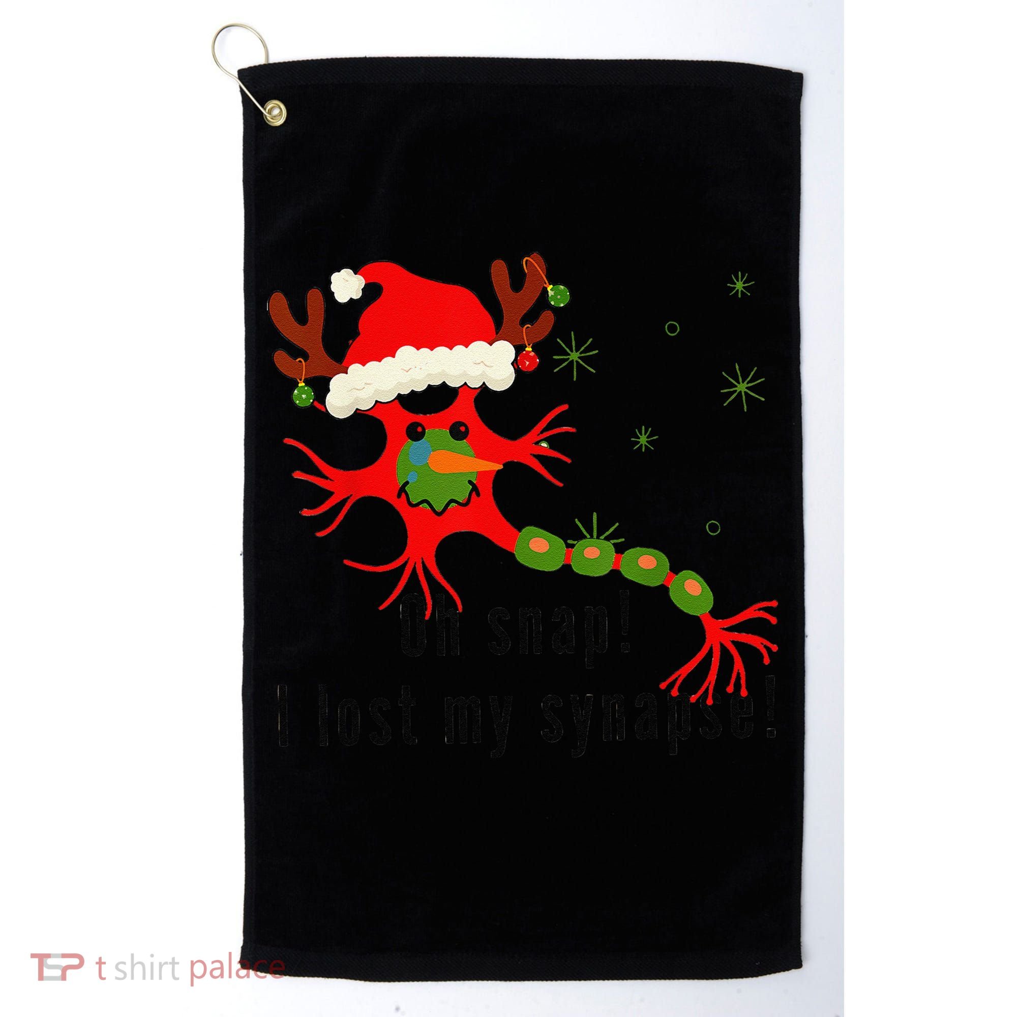 Science Brain Neuron Christmas Neurology Science Teacher Golf Towel