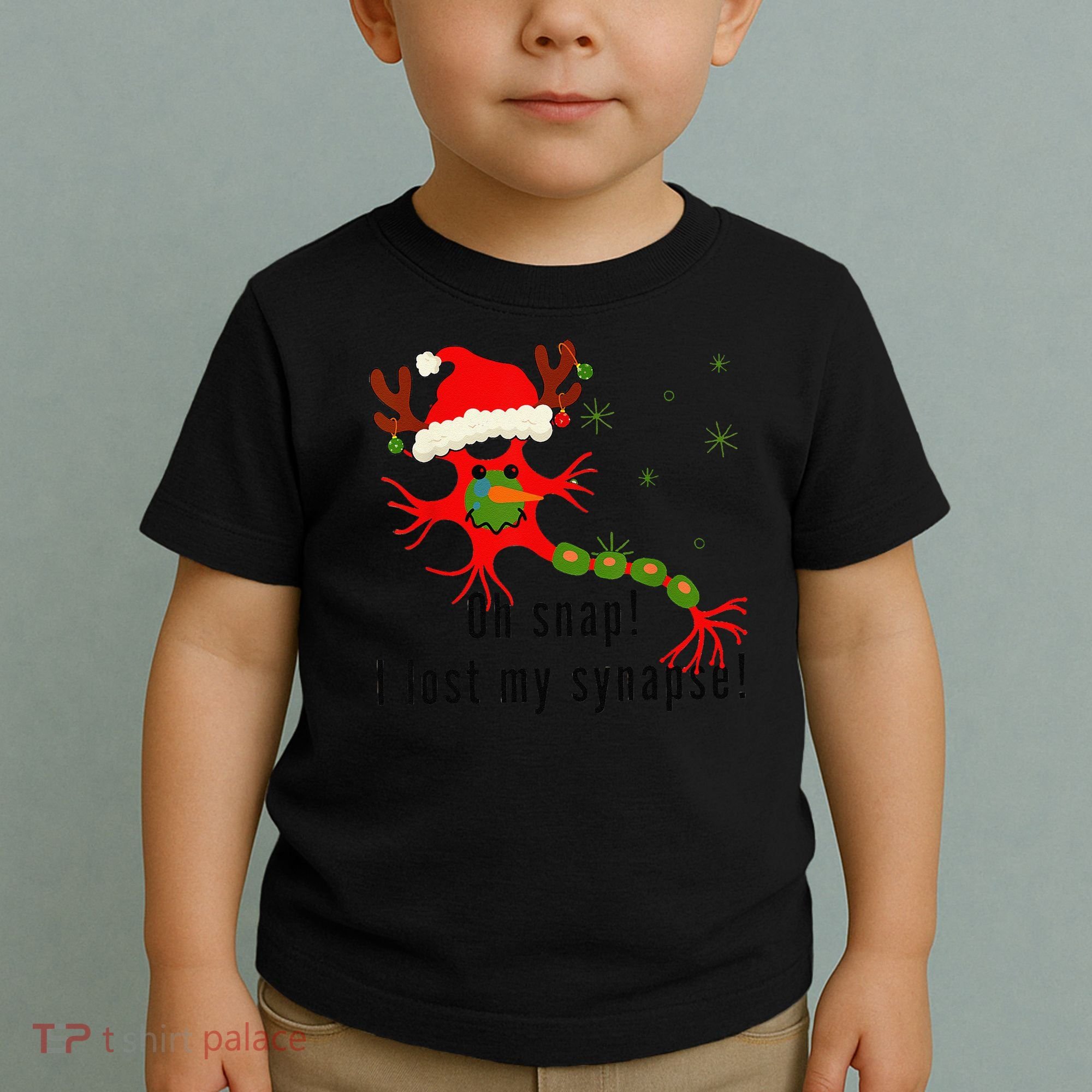 Science Brain Neuron Christmas Neurology Science Teacher Toddler T-Shirt
