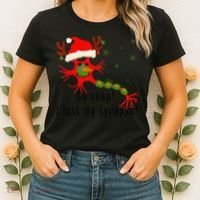 Science Brain Neuron Christmas Neurology Science Teacher Women's T-Shirt thumb 2