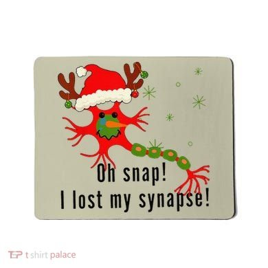 Science Brain Neuron Christmas Neurology Science Teacher Mousepad