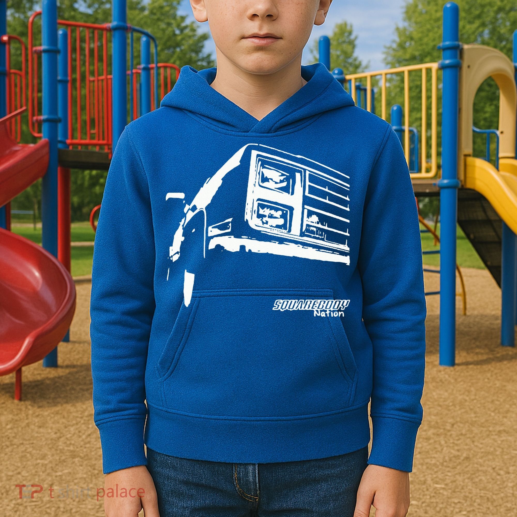 Square Body Nation Squarebody Truck Lovers Kids Hoodie