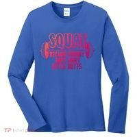 Squat Because Nobody Raps About Little Butts Squat Gym Gift Women's Long Sleeve Shirt thumb 0