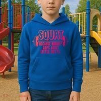 Squat Because Nobody Raps About Little Butts Squat Gym Gift Kids Hoodie thumb 2