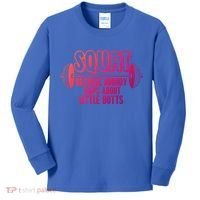 Squat Because Nobody Raps About Little Butts Squat Gym Gift Kids Long Sleeve Shirt thumb 0