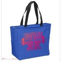 Squat Because Nobody Raps About Little Butts Squat Gym Gift Tote Bag thumb 2