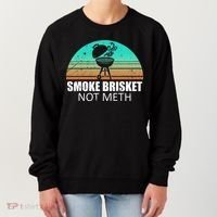 Smoke Brisket Not Mesh Crack Grilling Smoking Father Women's Sweatshirt thumb 0
