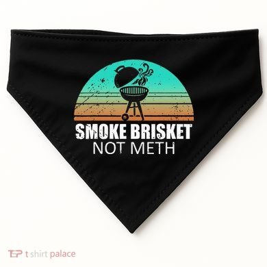 Smoke Brisket Not Mesh Crack Grilling Smoking Father USA-Made Doggie Bandana