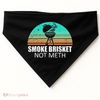 Smoke Brisket Not Mesh Crack Grilling Smoking Father USA-Made Doggie Bandana thumb 0