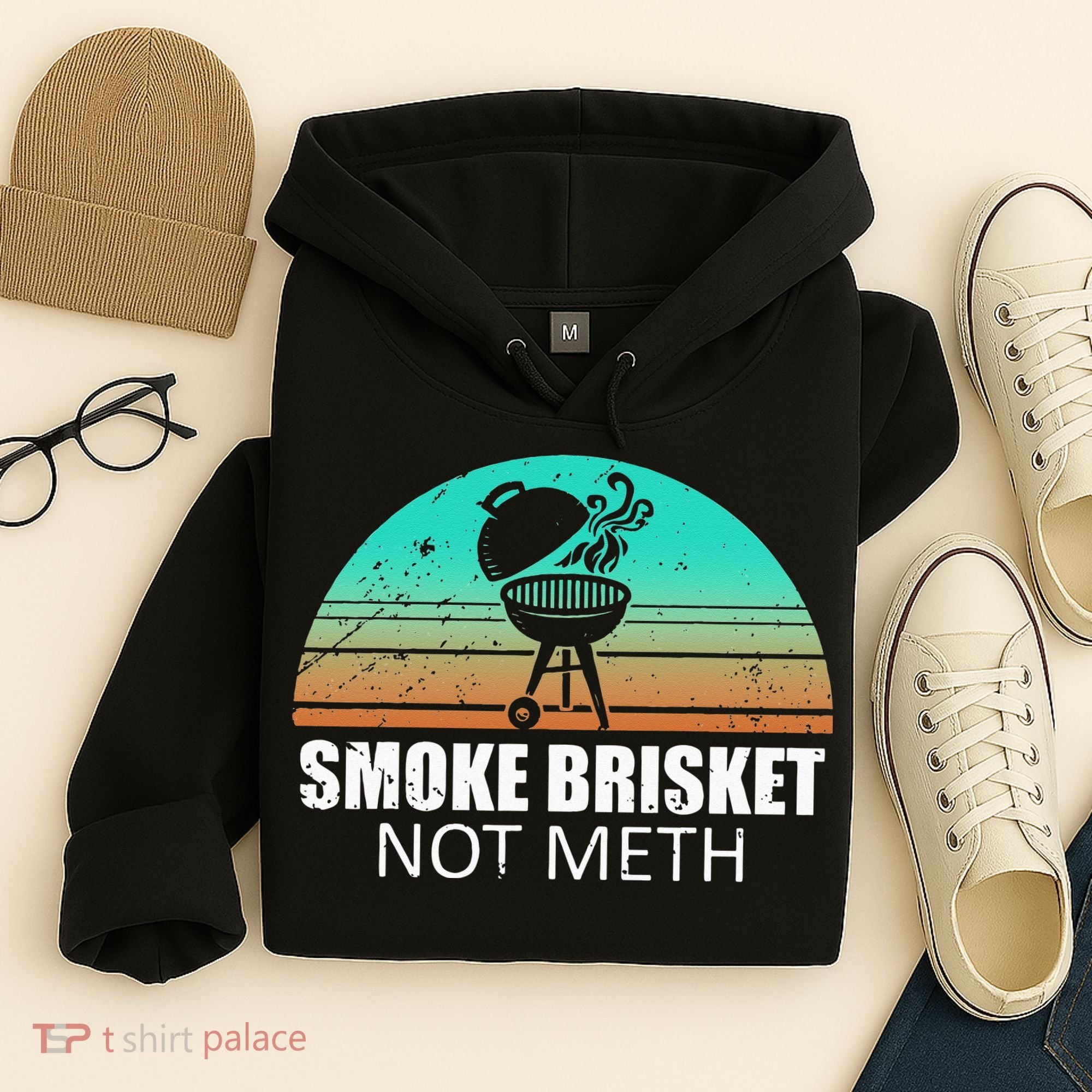 Smoke Brisket Not Mesh Crack Grilling Smoking Father Hoodie