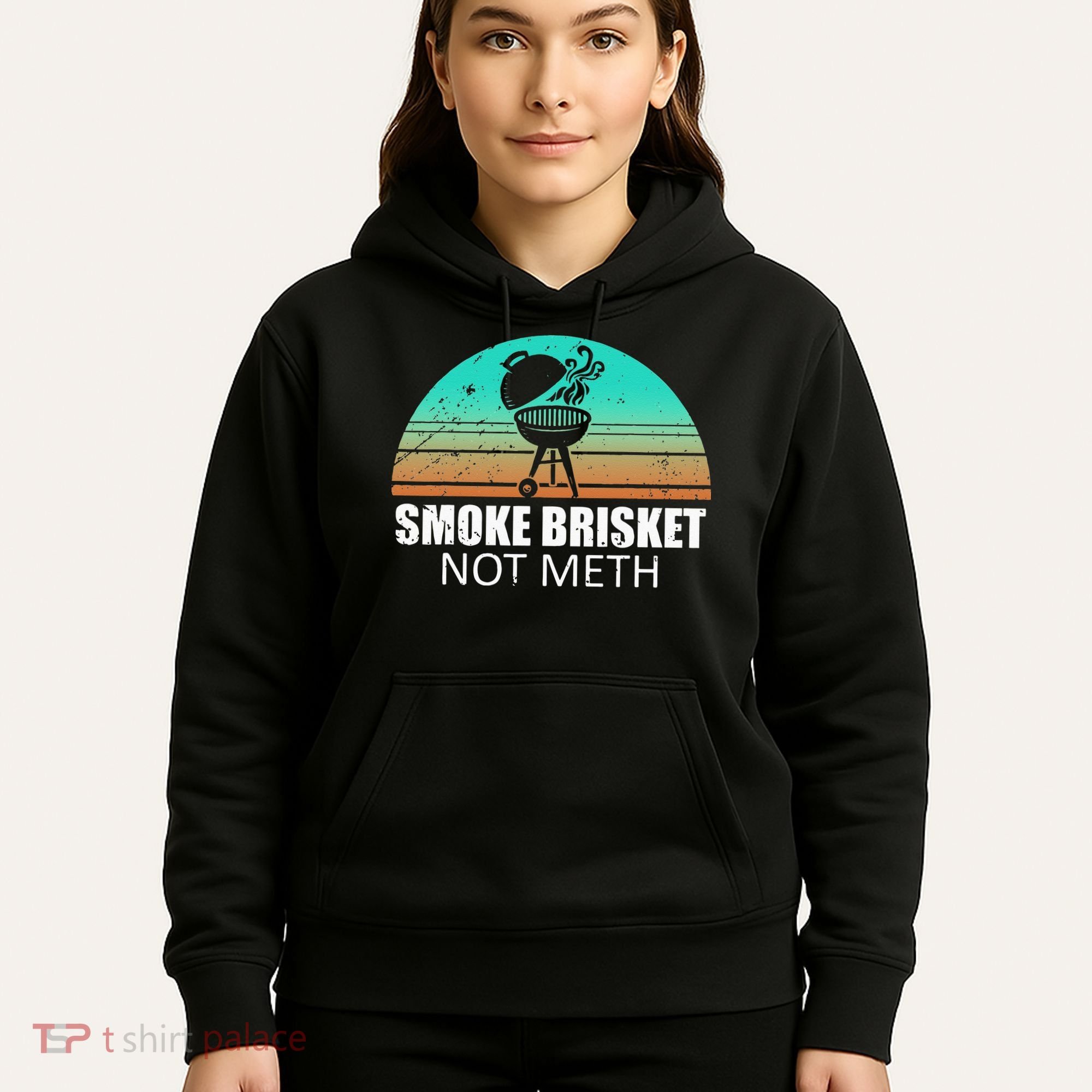 Smoke Brisket Not Mesh Crack Grilling Smoking Father Hoodie