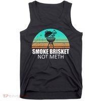 Smoke Brisket Not Mesh Crack Grilling Smoking Father Tank Top thumb 0