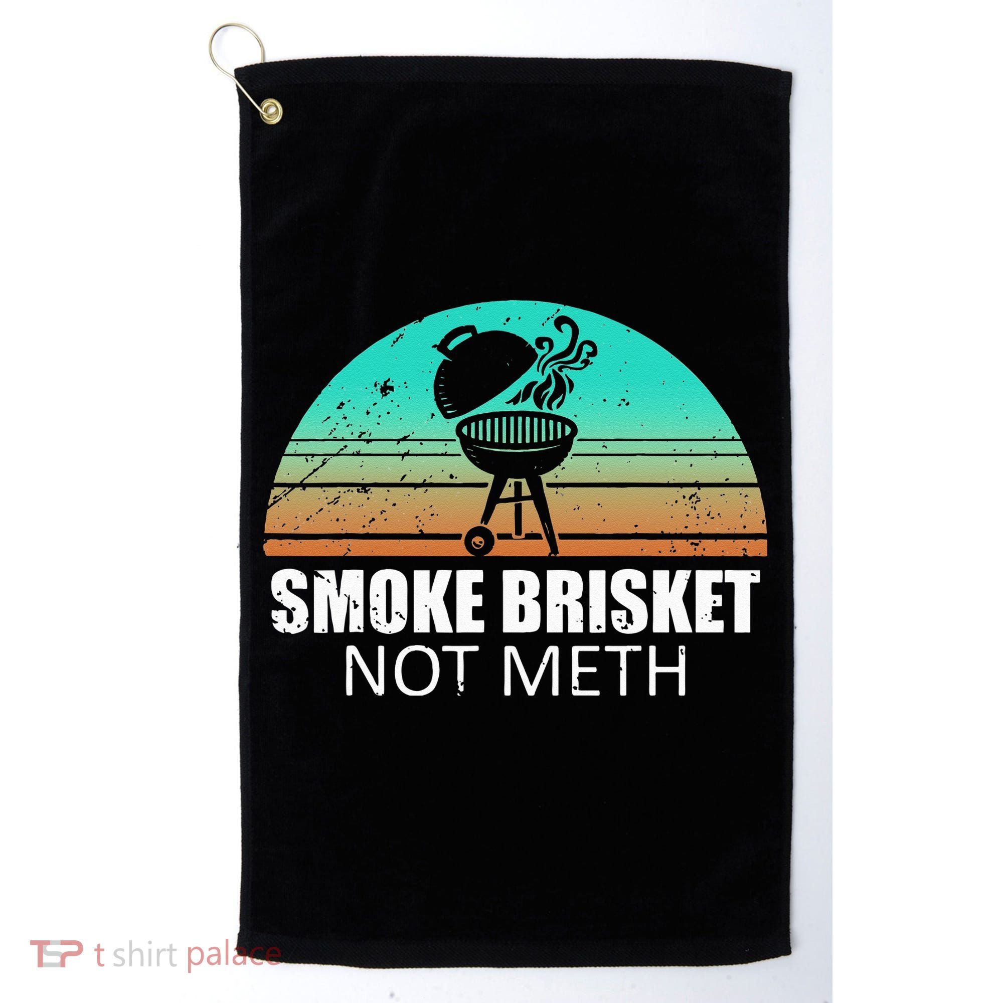 Smoke Brisket Not Mesh Crack Grilling Smoking Father Golf Towel