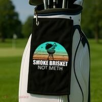Smoke Brisket Not Mesh Crack Grilling Smoking Father Golf Towel thumb 2