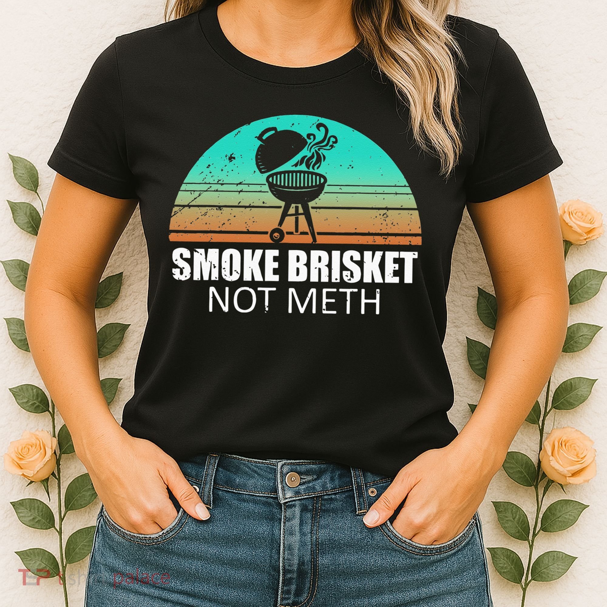 Smoke Brisket Not Mesh Crack Grilling Smoking Father Women's T-Shirt