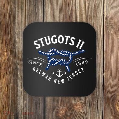 Stugots Belmar Nj Rope Retro Sarcastic Funny Boating Coaster