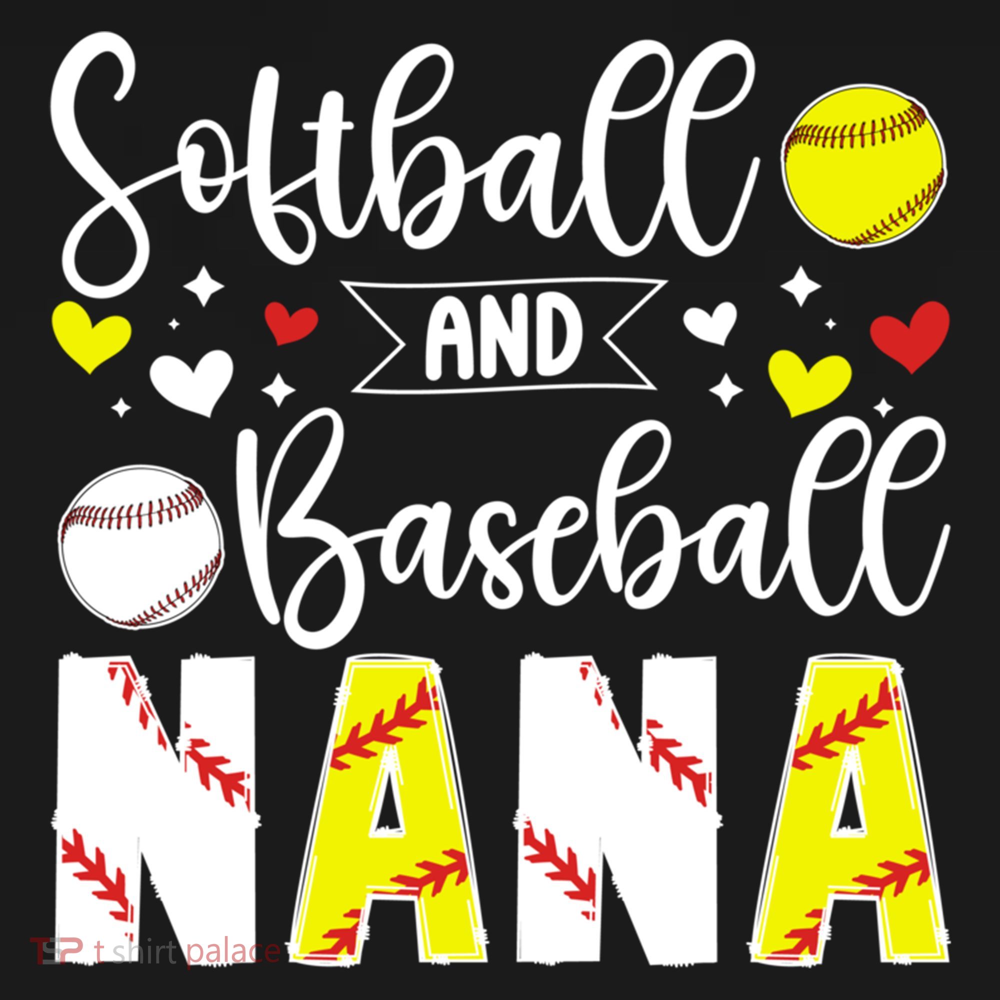 Softball Baseball Nana Grandma Baseball Softball Nana Gift Women's Hoodie